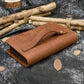 Crazy Horse Leather Double Zip Money Clutch - Crazy Horse Double Zip Clutch for Wallet Whimsy