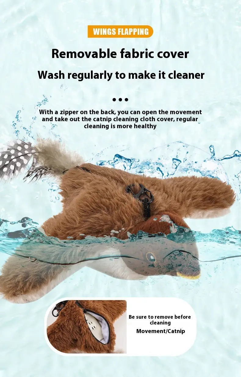 Kaugjuhtimisversioon pehme sametlindu lemmikloomade mänguasja usb laadimine interaktiivne