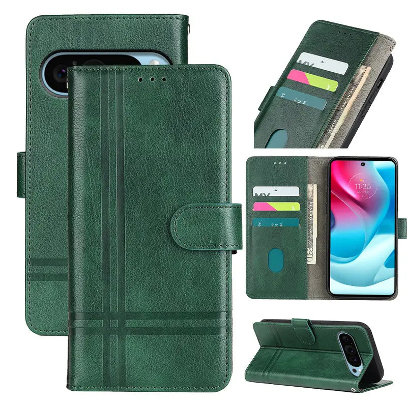 Embossed Flip Business Card Wallet Protective Cover