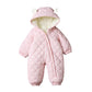 Ear Hooded Fleece-lined Thickening Outdoor Clothes Children’s Jumpsuit