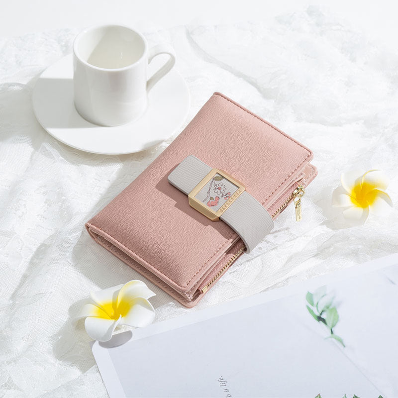 Three Fold Zipper Hasp Short Women’s Wallet - Zipper Hasp Wallets That Keep Your Cash in Style