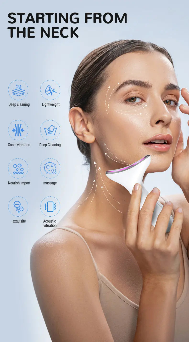 EMS Color Light Multifunctional Face Neck Beauty Apparatus