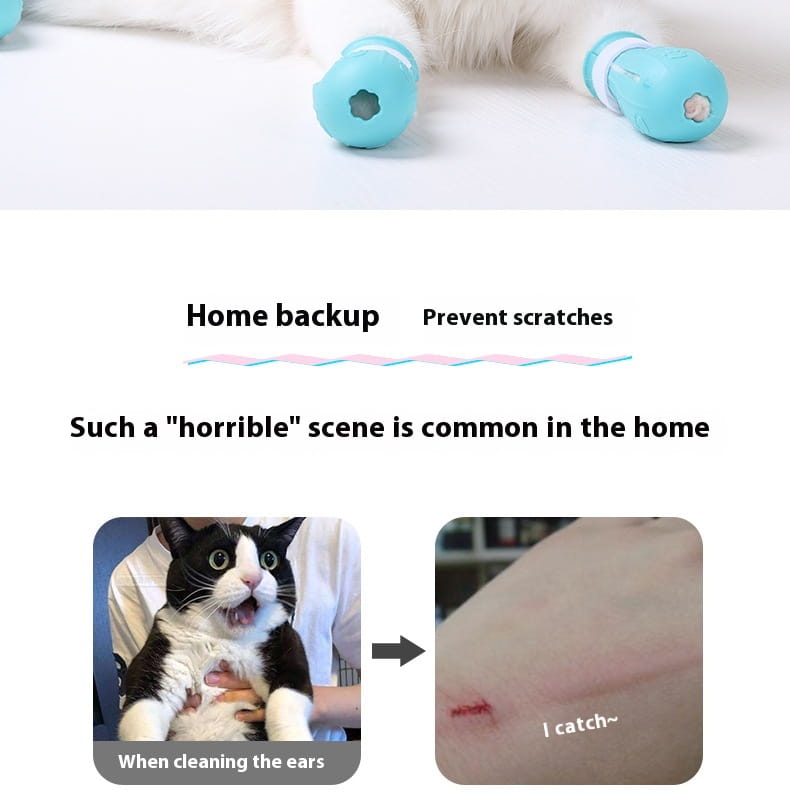 Andra generationens ljusblå gröna rosa kattstövlar gummi non slip pet skor