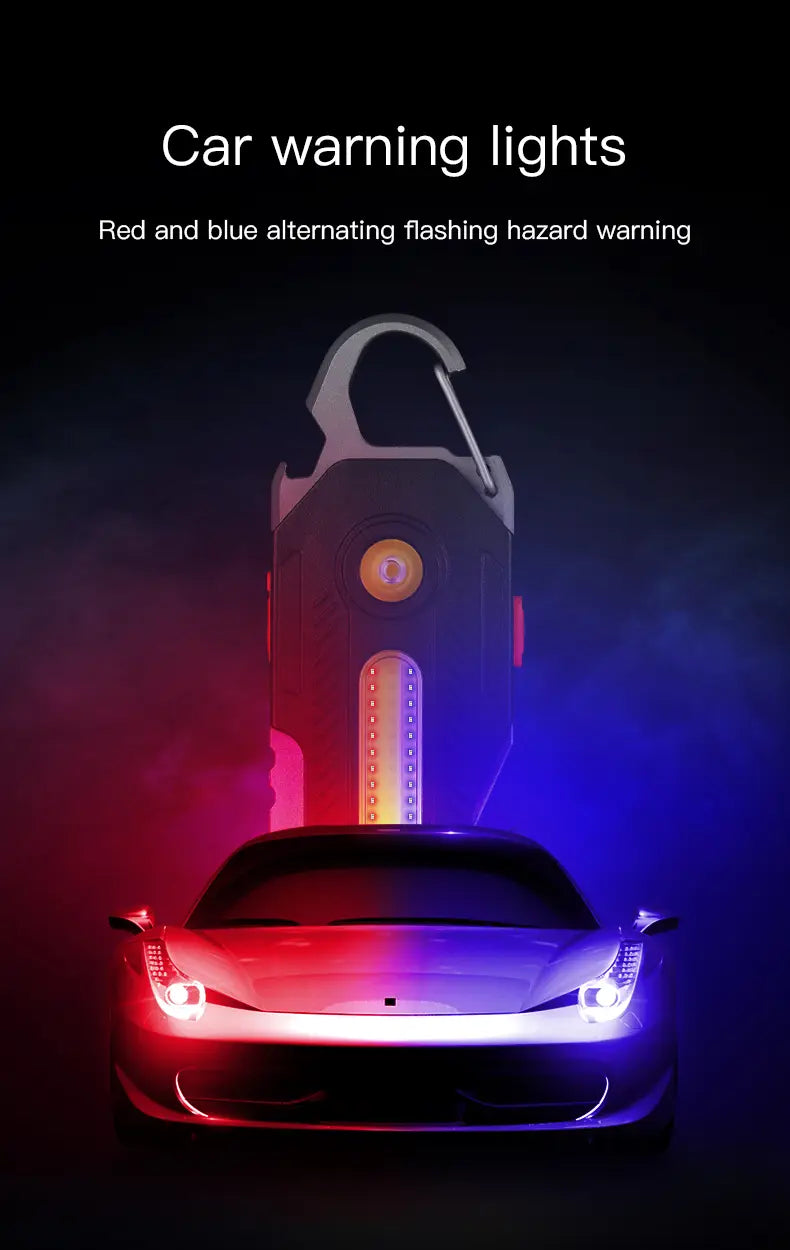 Multifunctional Emergency Charging Light Keychain with Survival Tools