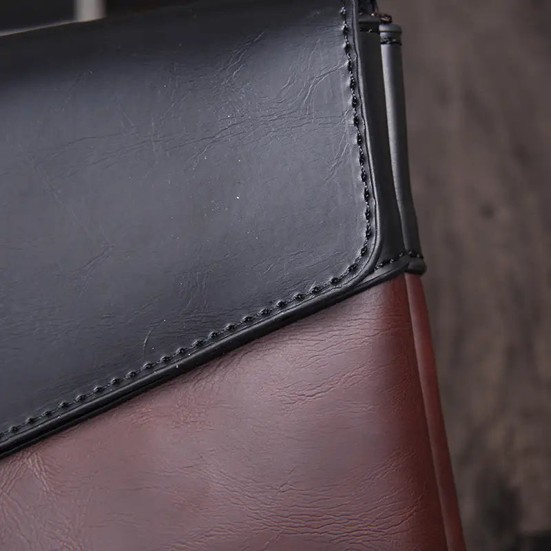 Men’s Leather Wristlet Clutch Bag with Magnetic Closure for United States Buyers