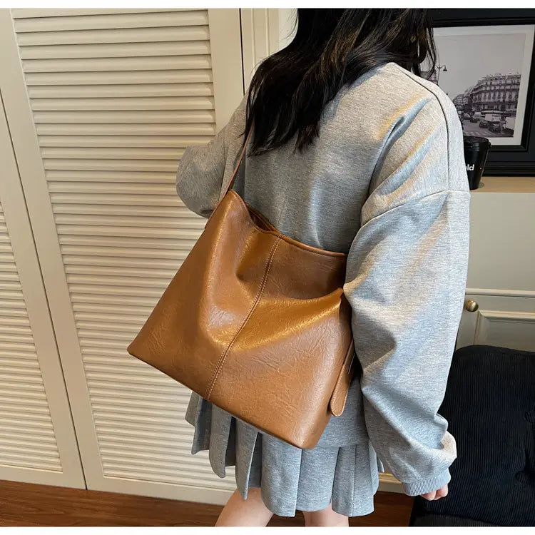 Sac d'emballage en cuir de simplicité urbaine PU Organisateur de voyage marron blanc noir