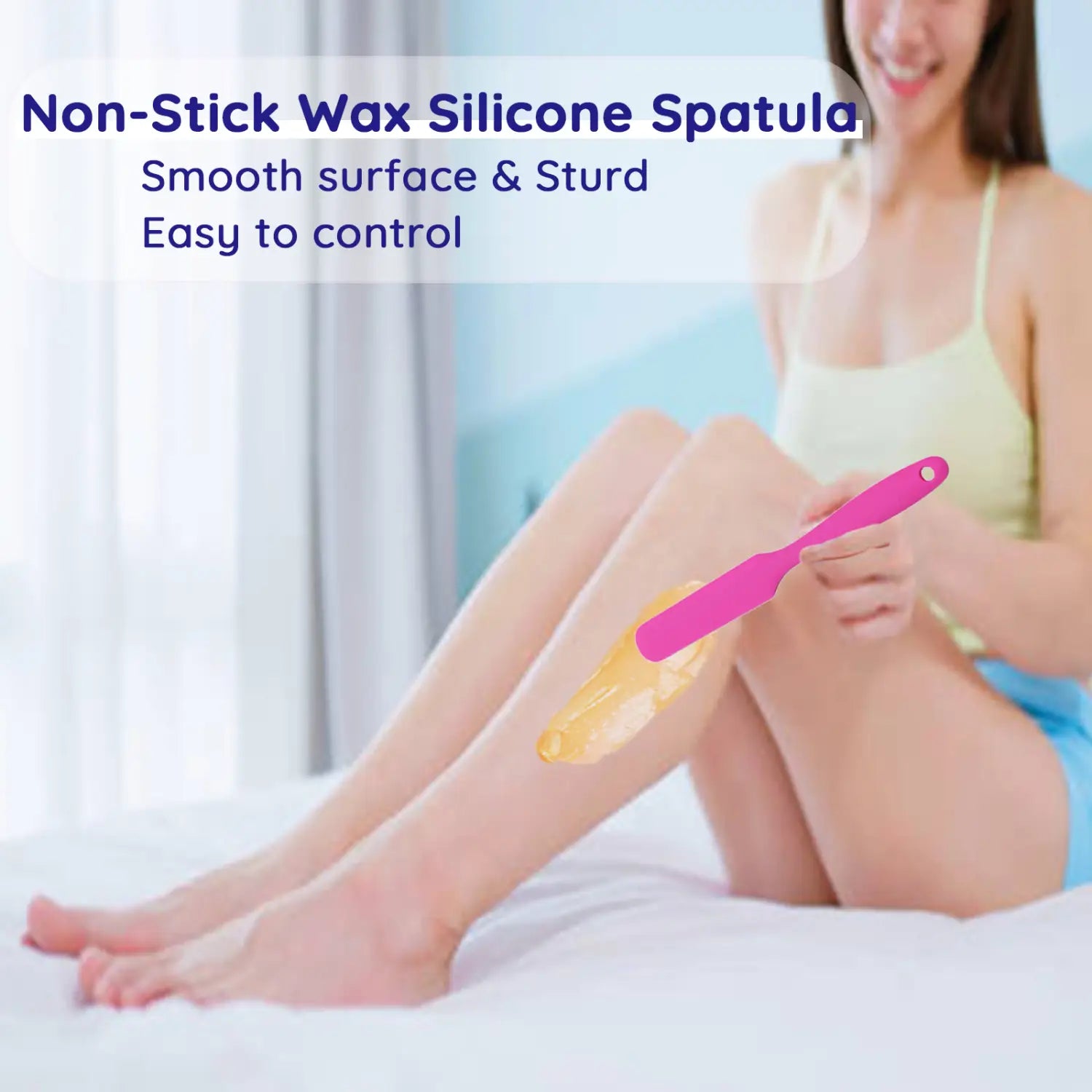 WUWUVISTA Non-stick Wax Silicone Spatula Hair Removal Accessories Easy To Clean And Reusable Large Area Hair Removal