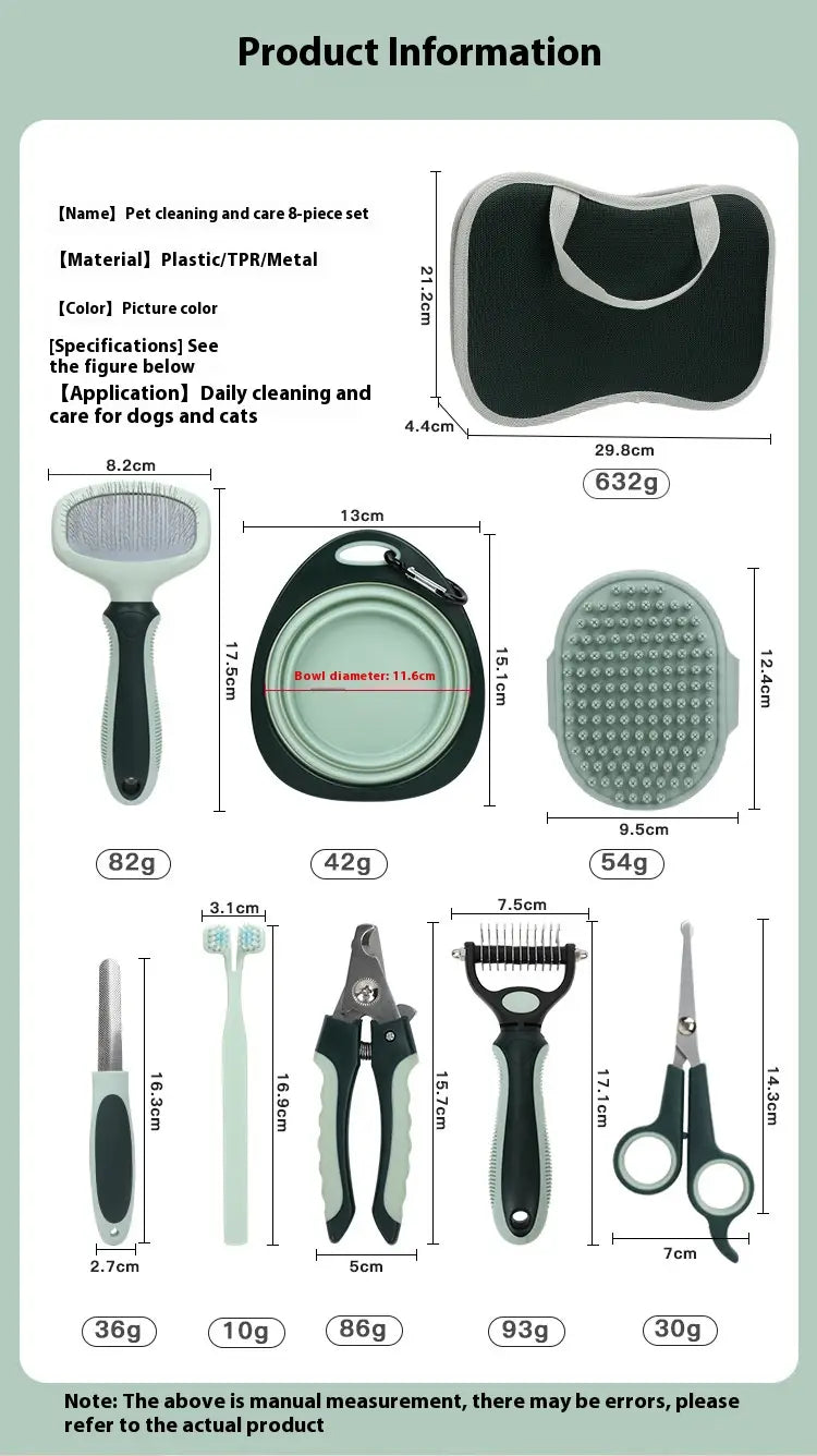 Koera peibutuskomplekt lemmikloomade juukseid kärpimise nuga kammipintsled desheding tööriistakomplekt