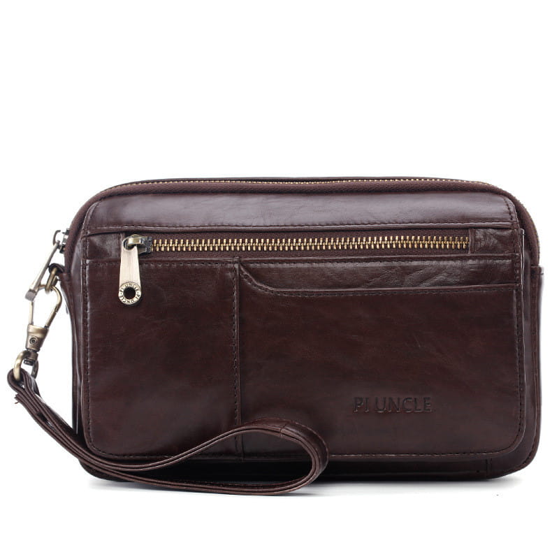 Casual Leather Cortex Bag Clutch with Zipper and Multiple Compartments for United States Buyers