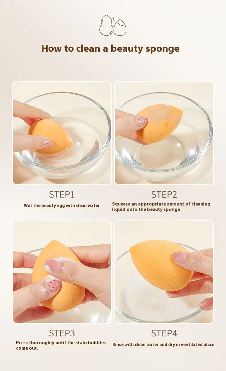 Makeup Brush Powder Puff Cleaner and Wash Free Cleaning Spray Set 80ML