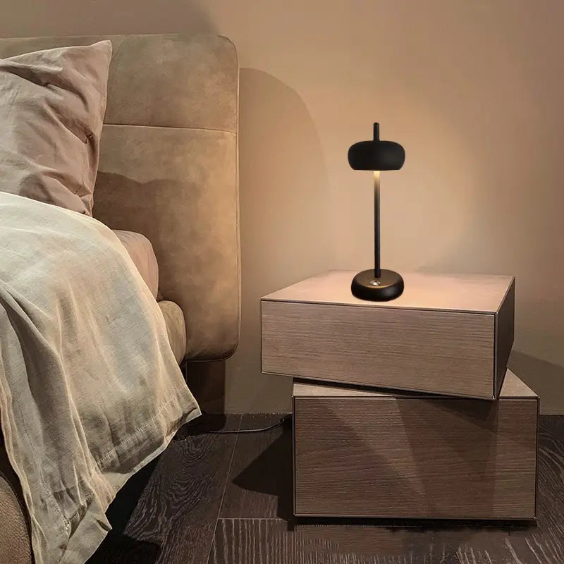 Modern American Simple LED Desk Lamp with Warm Light Ambience and USB Charging