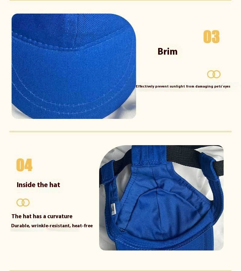 Pet Baseball Cap Verstellbarer Sonnenhut für Hunde und Katzen mehrere Farben