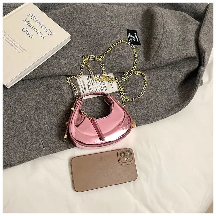 Kleine weiche PU -Umhängetasche mit 116 cm Riemen in mehreren Farben