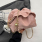 Bolso de cadena plisado de tendencia de nube, bolso de mensajero de boca de clip para el hombro, bolso de axila para mujeres 