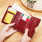 Retro Oil Wax Leather Multi Card Zipper Short Women’s Wallet - Wallets That Make Your Cards Look Retro Fabulous