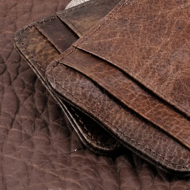 Stume da cistina a strati con finitura in cera d'olio vintage per uomini e donne