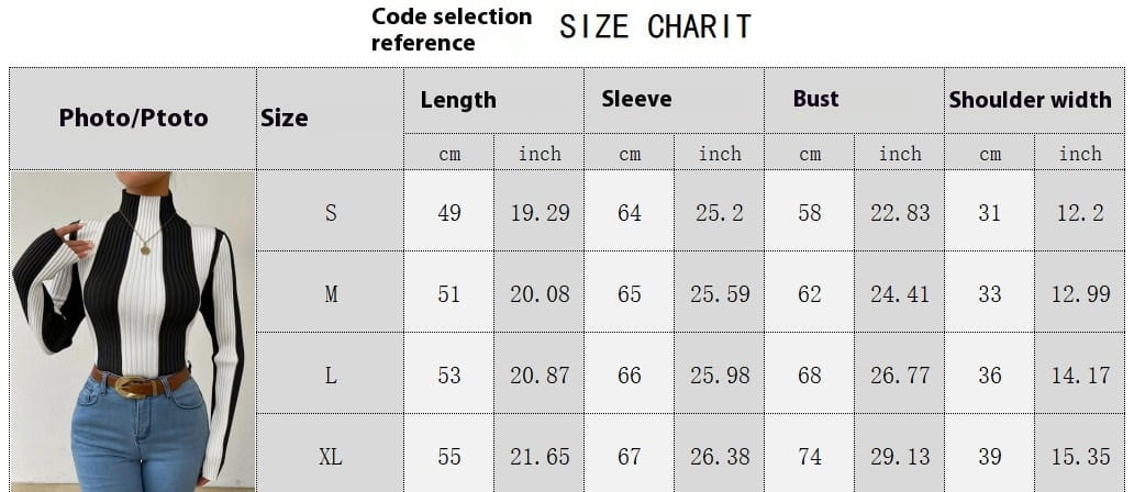 Kontrastfärgpläd Pullover Löst fit tröja svart khaki kärnspunnet garn