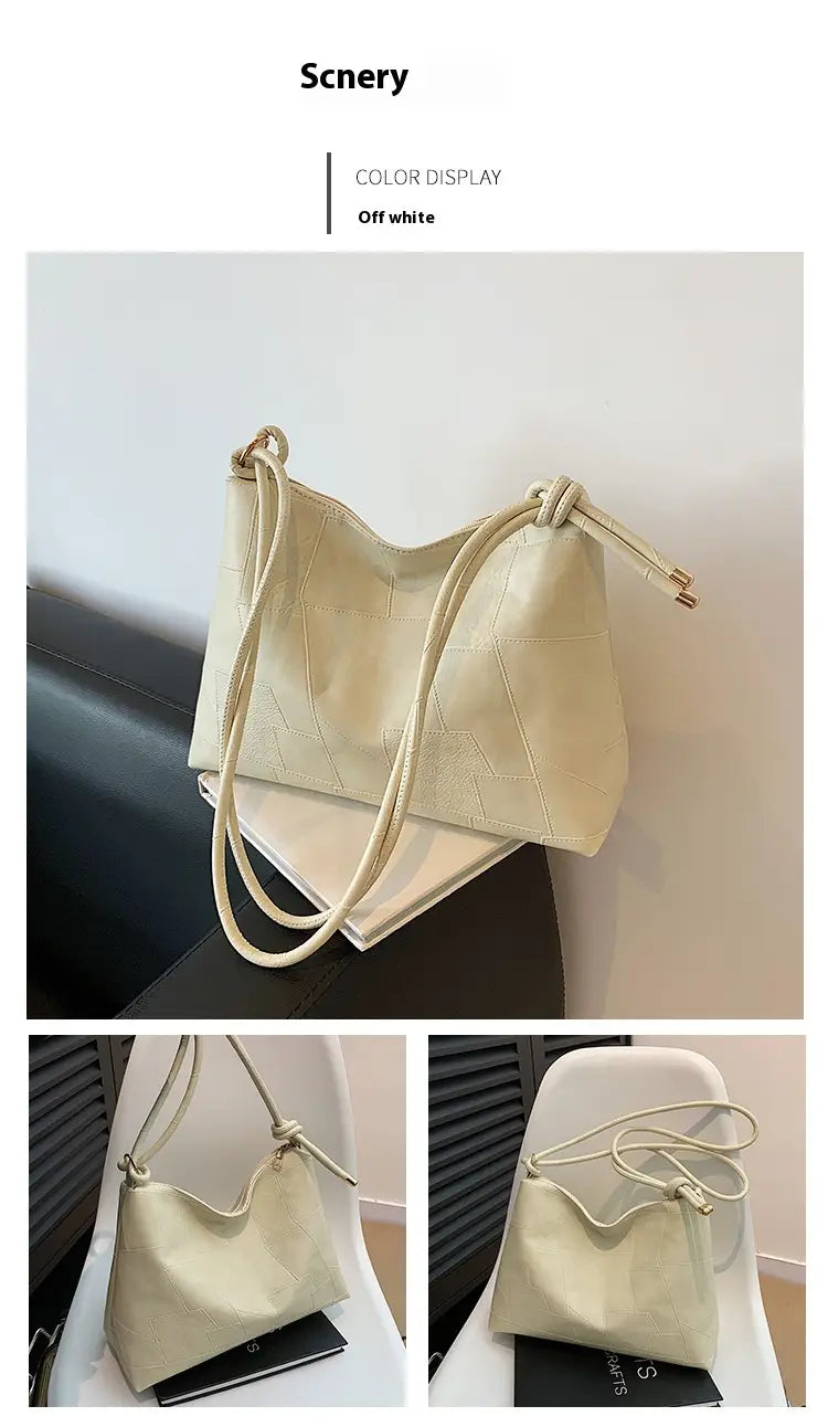 Borsa per valigia in pelle PU con una borsetta per spalla da viaggio tascabile con cerniera