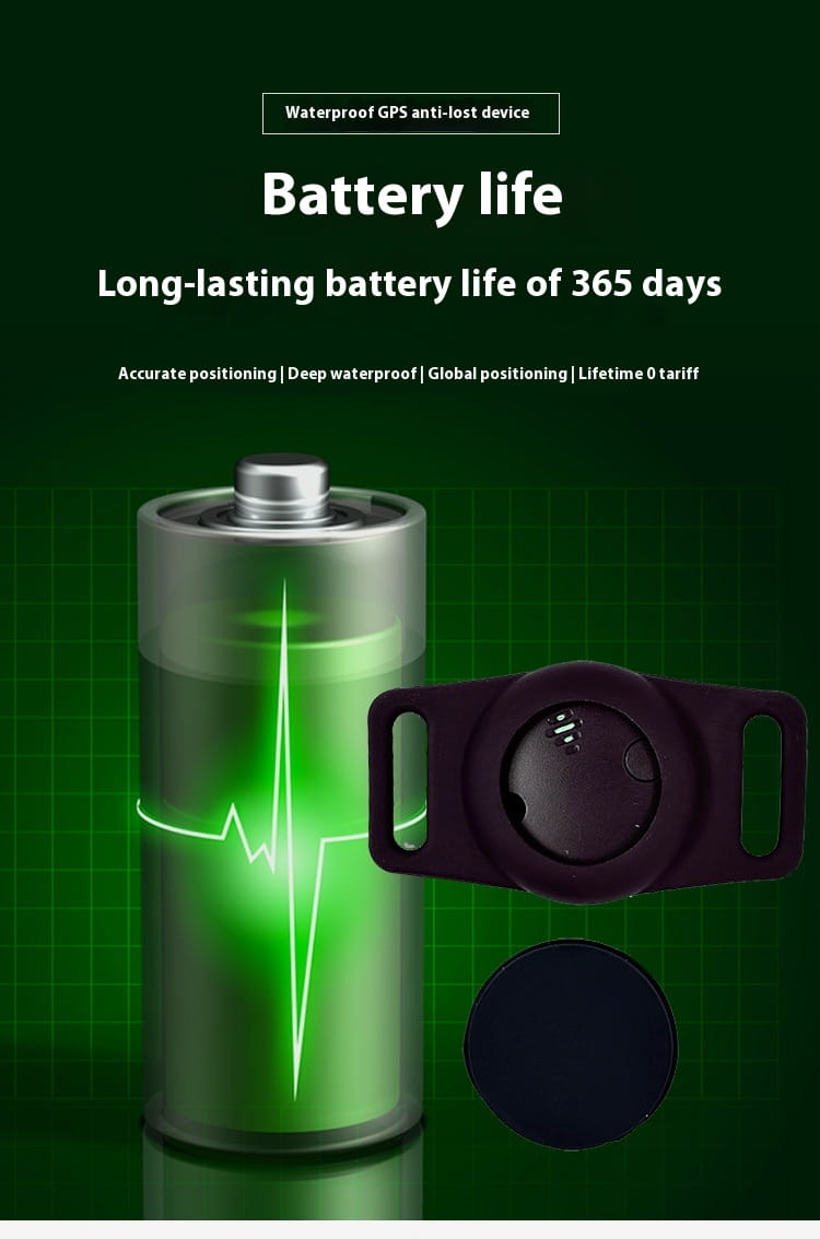 Collier de tracker GPS pour les chiens et les chats Locator de compagnie étanche Bluetooth