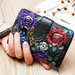 Fashion Women’s Leather Wallet Short - Chic Wallet That Blooms Like Your Style Fantasy