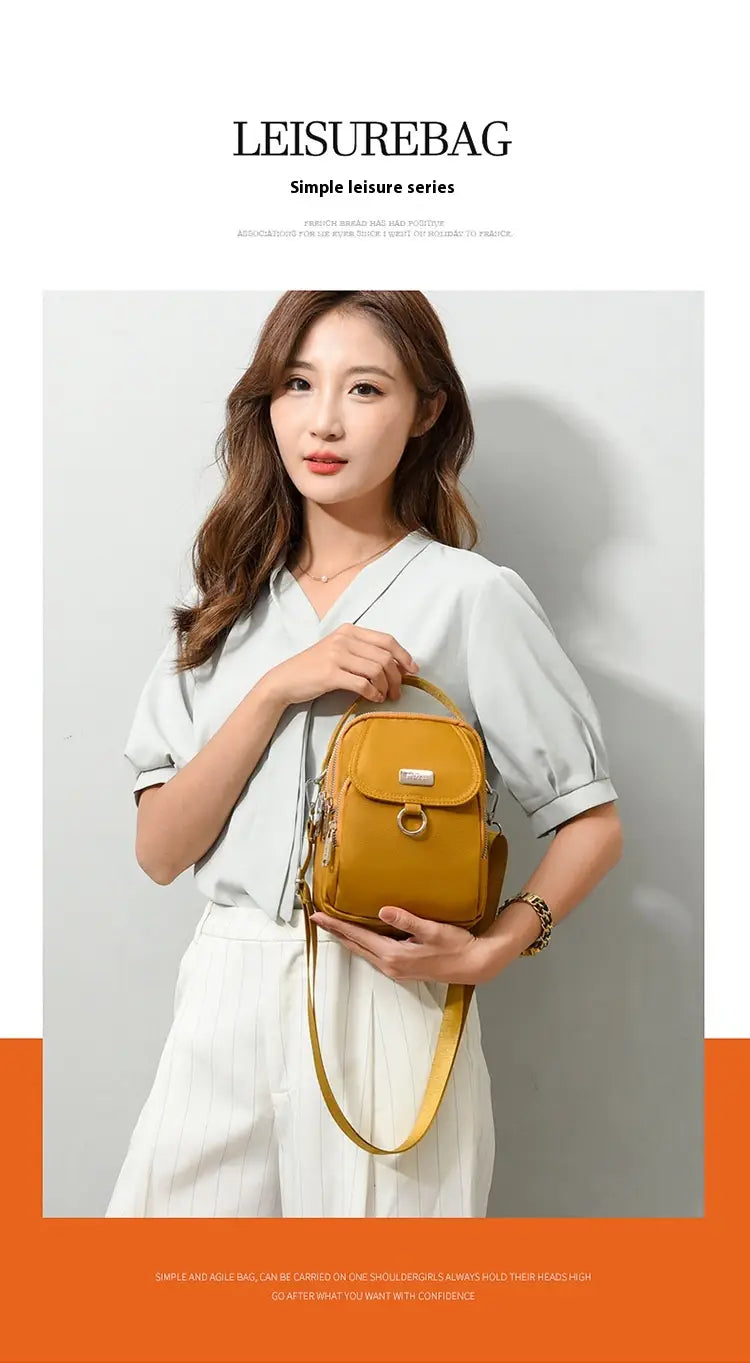 Lightweight Shoulder Messenger Bag with Versatile Pouches and Colorful Design