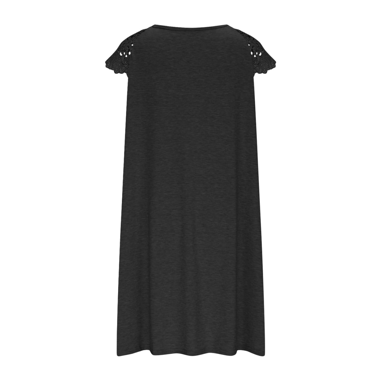 Naisten pitsi -vyötärömekko lyhythiha kesähame plus koko polyesteri