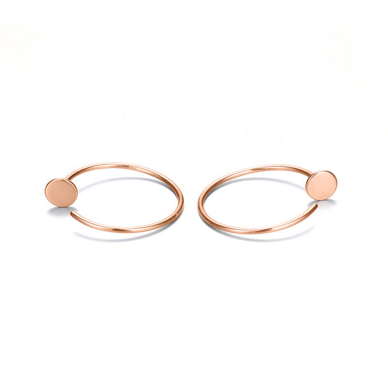 Simple Fashion Gold Plated Hoop Earrings