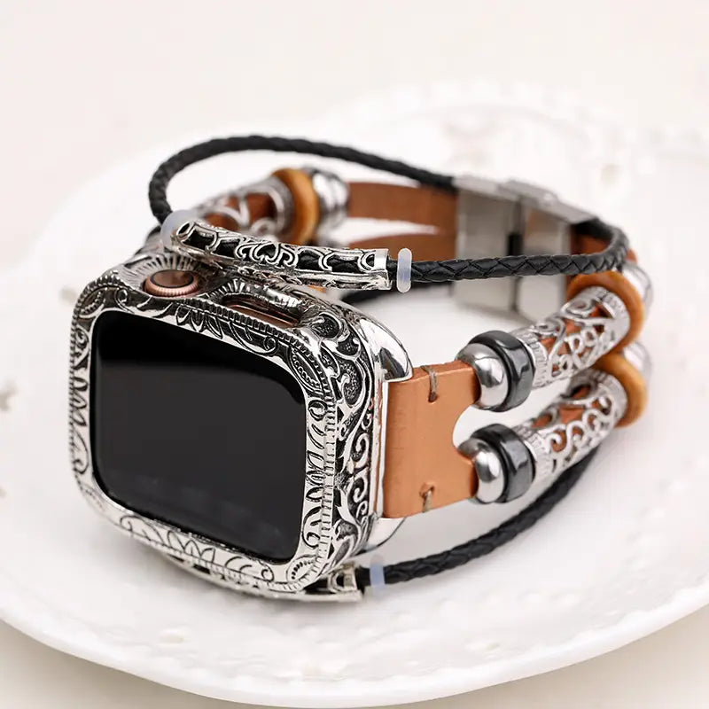 Ethnic Watch Belt Case Bezel Protective Cover