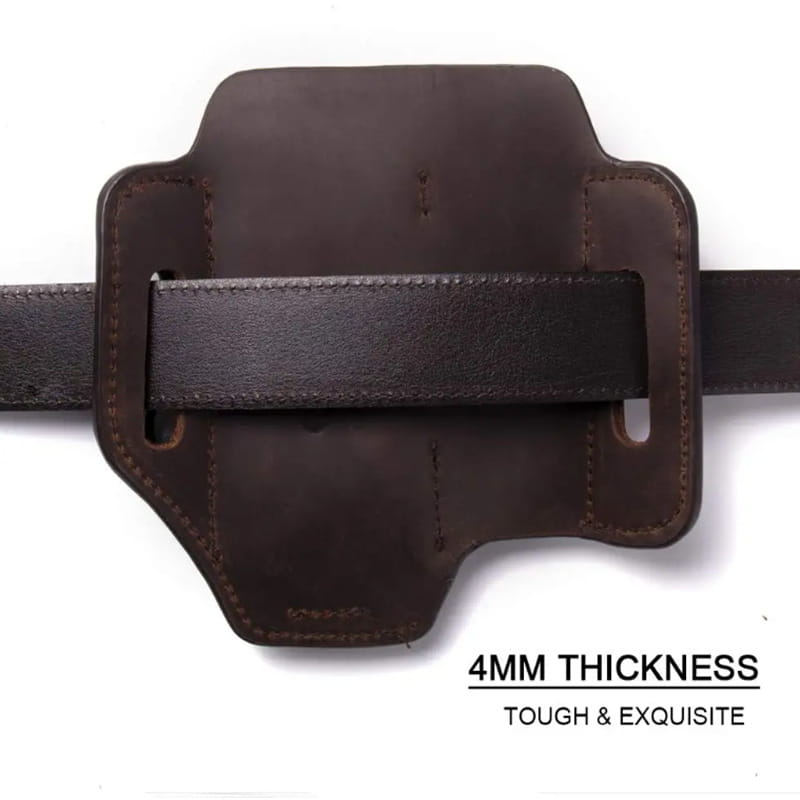 United States Leather Belt Carrier for CHF with Main Container in Black or Brown