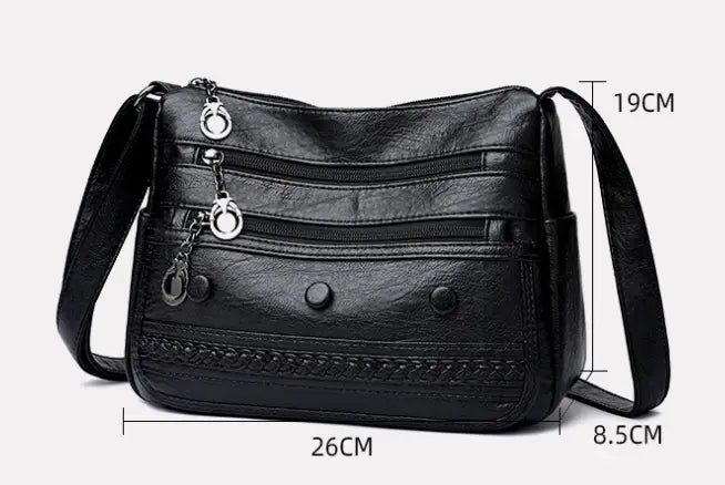 Lady Mom Shoulder Bag with Sandwich Pocket in Multiple Colors