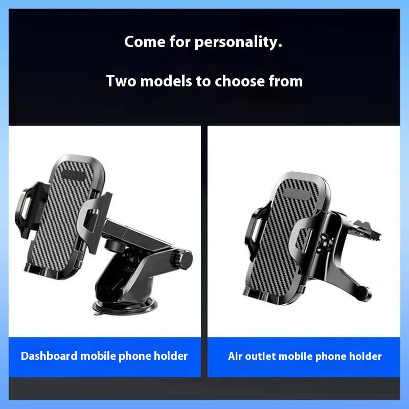 Three-in-One Car Phone Holder with Adhesive Pad in Gold Silver Black