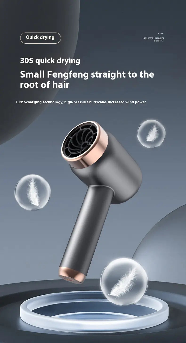 Wireless Hair Dryer with Anion Rechargeable Technology for Dormitory