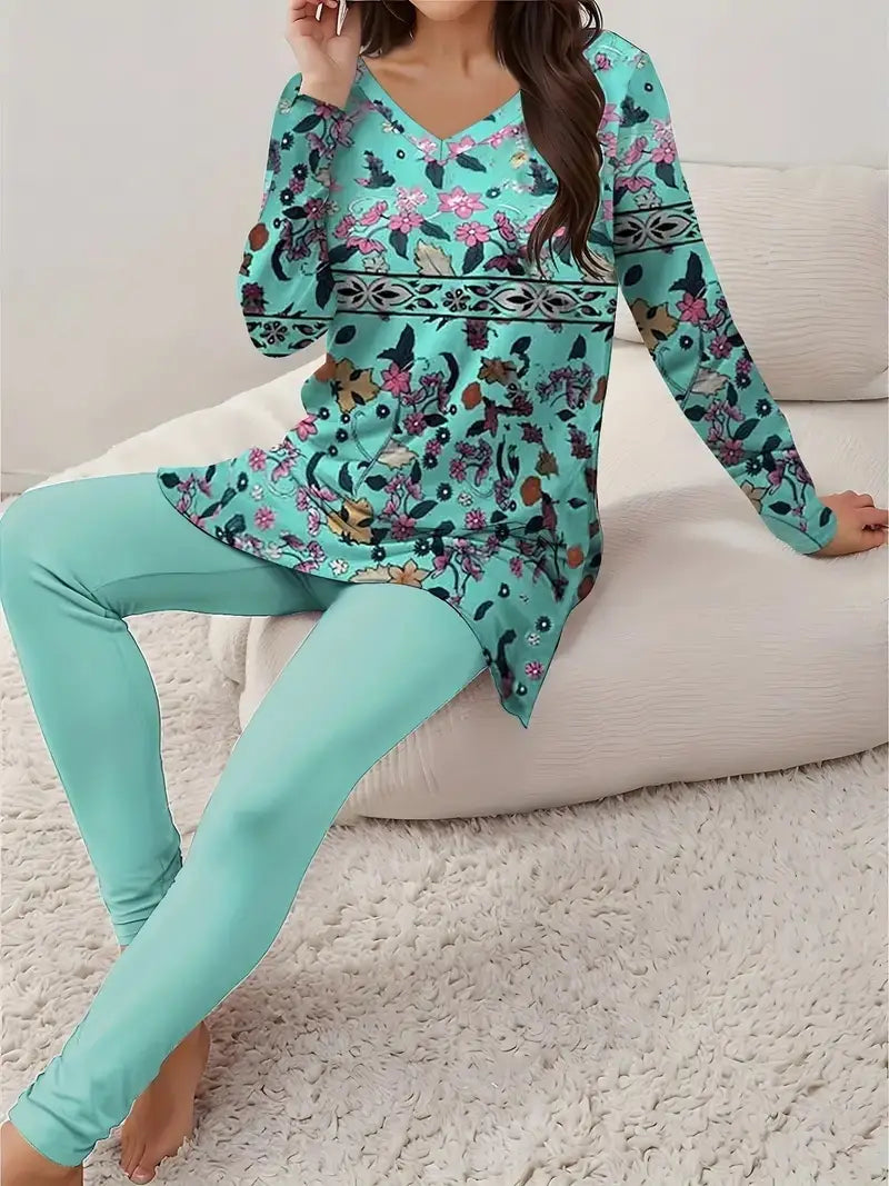 Camisa longa da manga de efeito 3D retro para mulheres