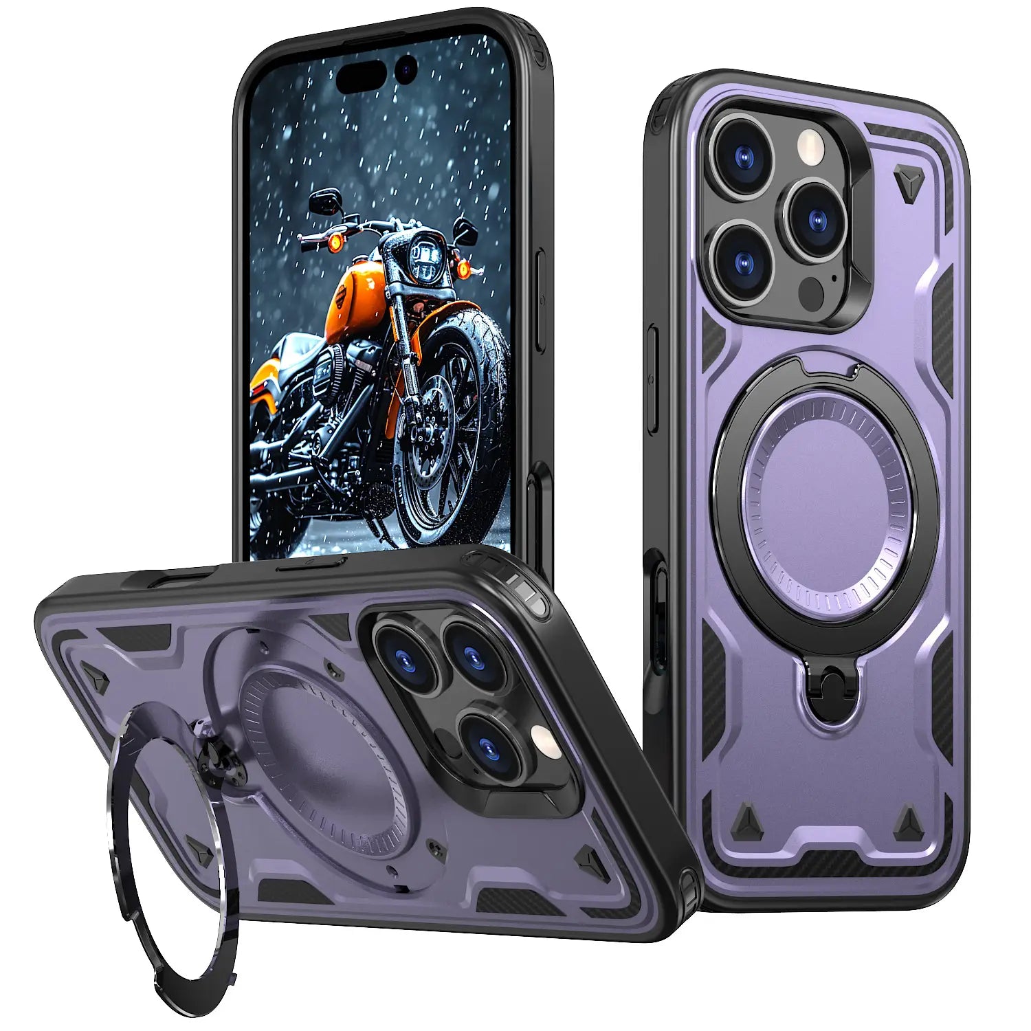 Rotating Magnetic Phone Bracket Case with Heat Dissipation and Multiple Colors