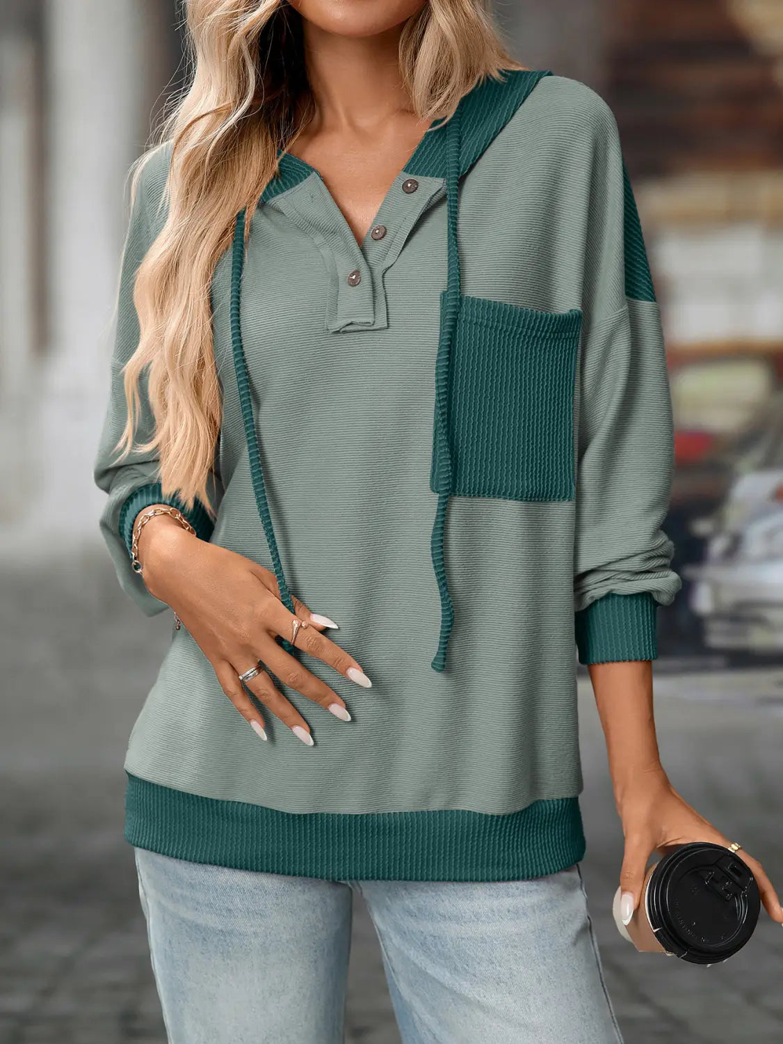 Contraste Color Twist Strip Pullover Street Fashion Pull en plusieurs couleurs