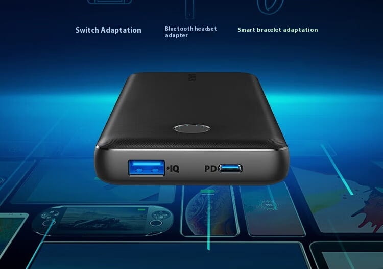 Banc Cumhachta Iniompartha 10000Mah USB A1245 Pacáiste Battery Dlúth Muirearú Fast