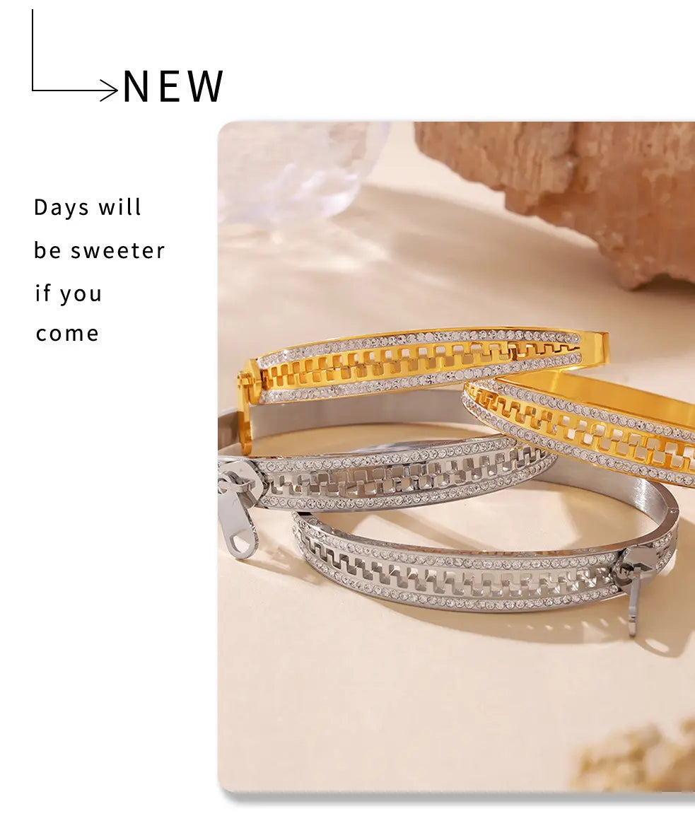 Personalized Creative Design Stainless Steel 18K Gold Plated Bracelet