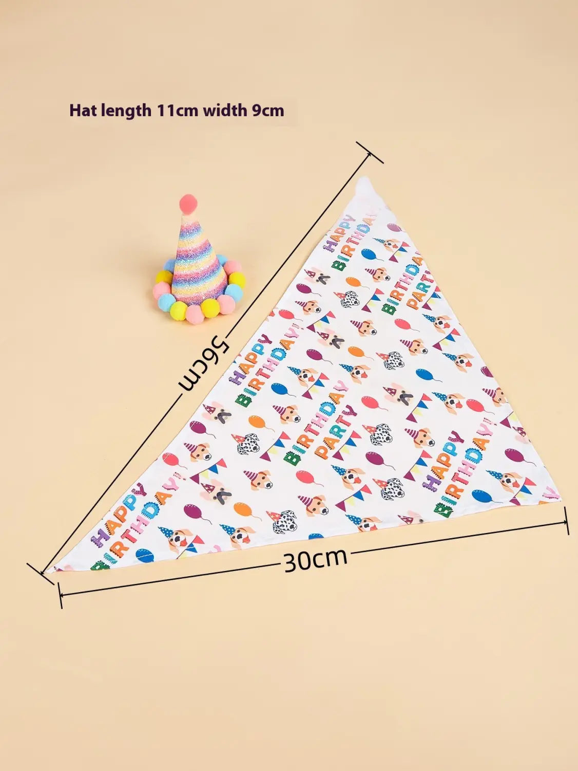 Chapeau d'anniversaire et classeur de feuilles en vrac pour chiens animaux de compagnie