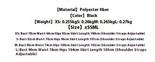 Abito gonna in poliestere nero con stile imbrattato per donne