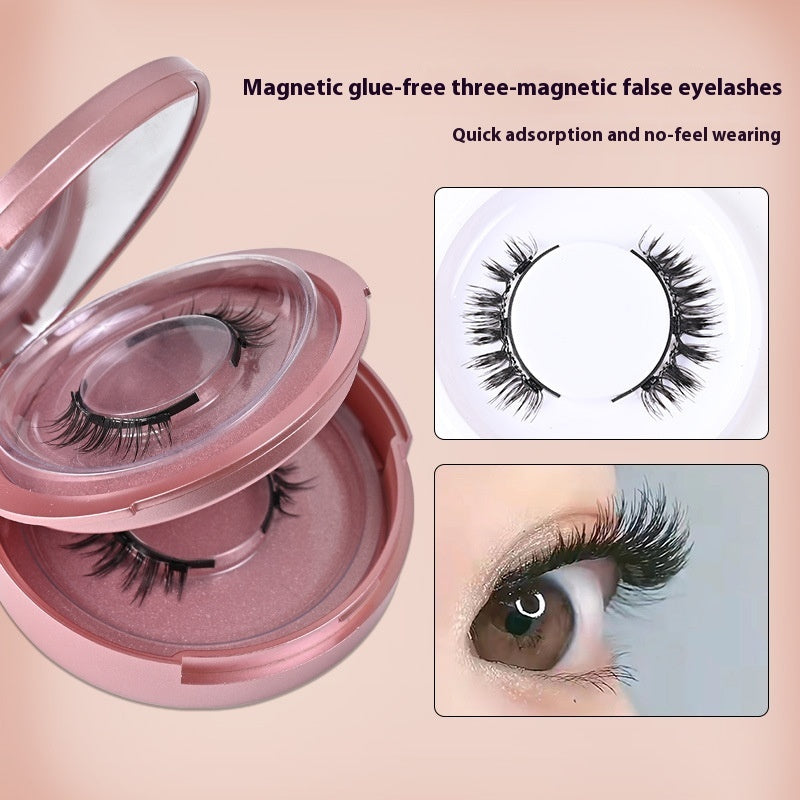 Magnetic Glue-free Three False Eyelashes Suit Collection Use Natural Simulation Long-lasting