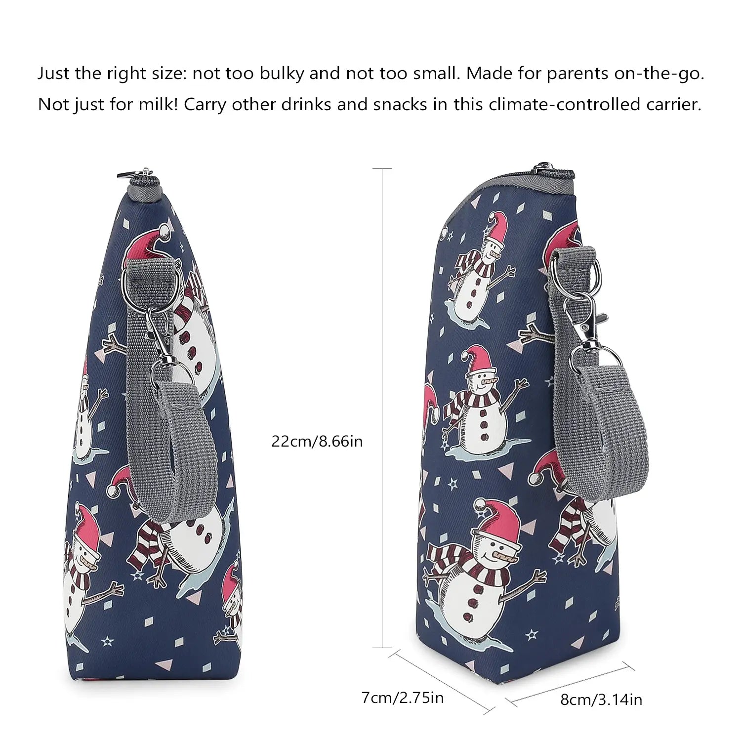 Small Black Fantasy Forest Portable Feeder Bottle with Animal Design