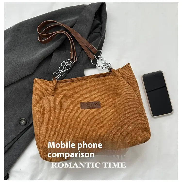 Cord -Umhängetasche mittelgroß