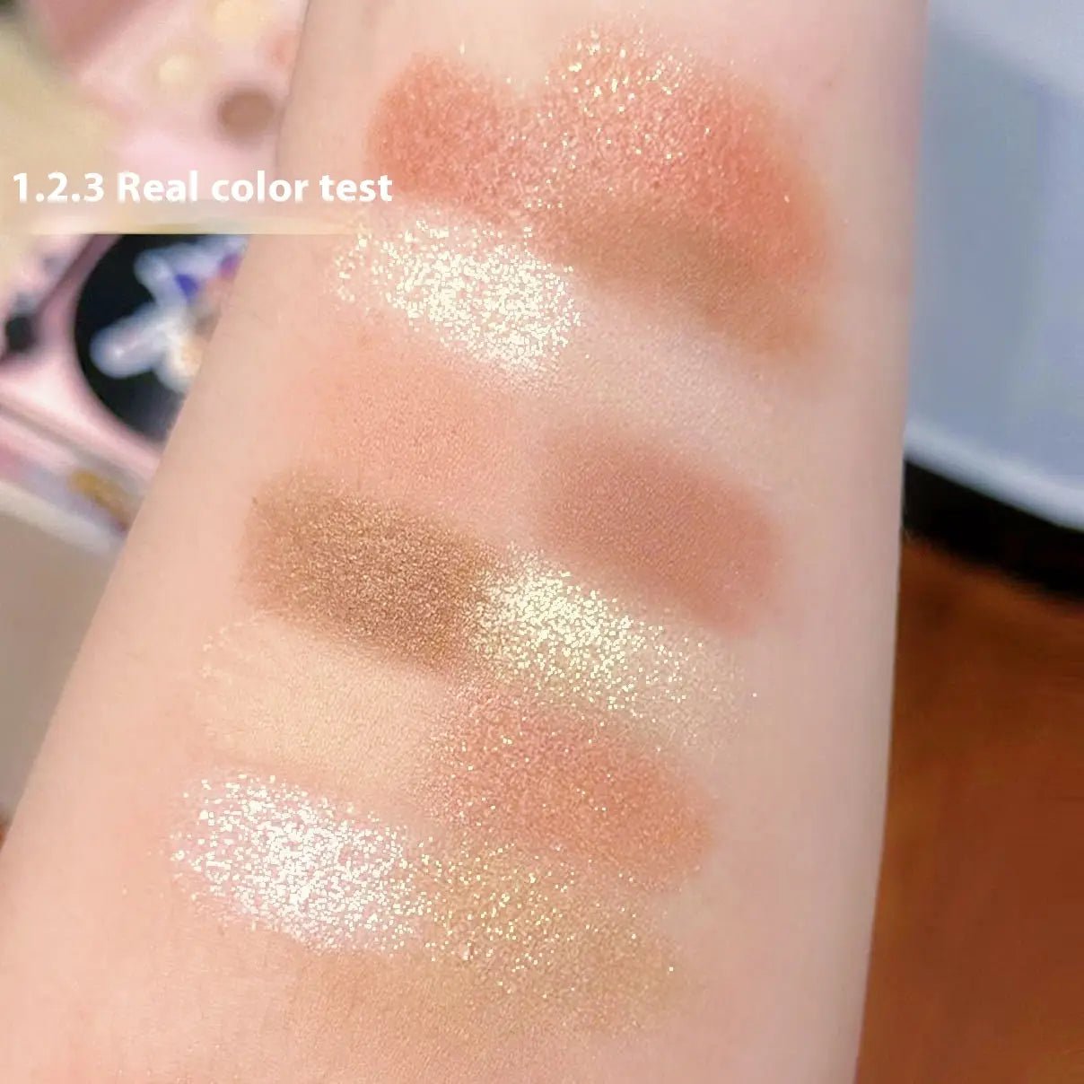 Champagne Rose Brown Eye Shadow Plate with 30 Colors for Neutral Looks