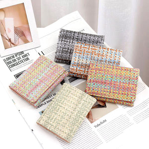 New Straw PU Folding Wallet Women’s Mini Ultra-thin Fashion All-matching - Tiny Wallet Big Style for Every Adventure