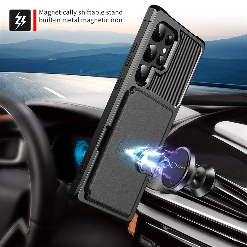 Couverture de protection de la voiture d'insertion de la carte pour S23 Téléphone Case Drop-Resistant