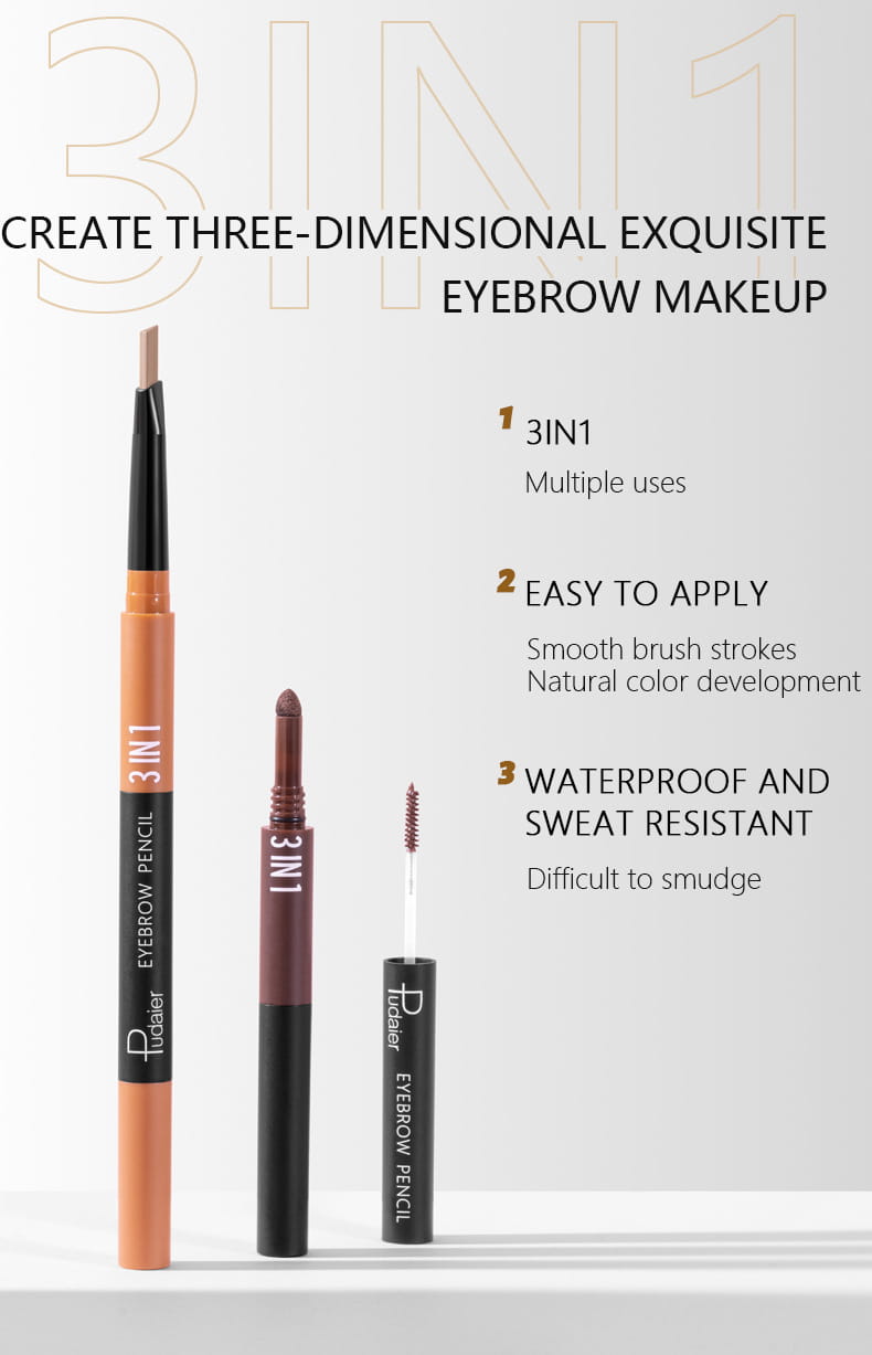 Wielokolorowy ołówek i proszek do precyzyjnego kształtowania brwi