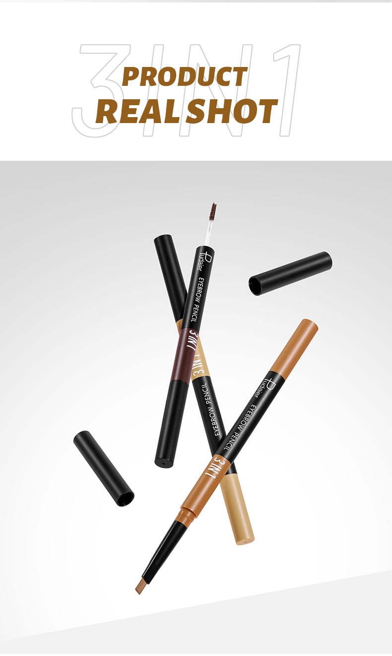 Wielokolorowy ołówek i proszek do precyzyjnego kształtowania brwi