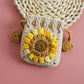 Sweet Sunflower Hand-woven Mini Drawstring Coin Purse - Sunflower Purse: A Floral Bargain for Your Coins