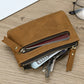 Crazy Horse Leather Coin Purse Men - Crazy Horse Leather Wallet for Men Who Forget Pockets