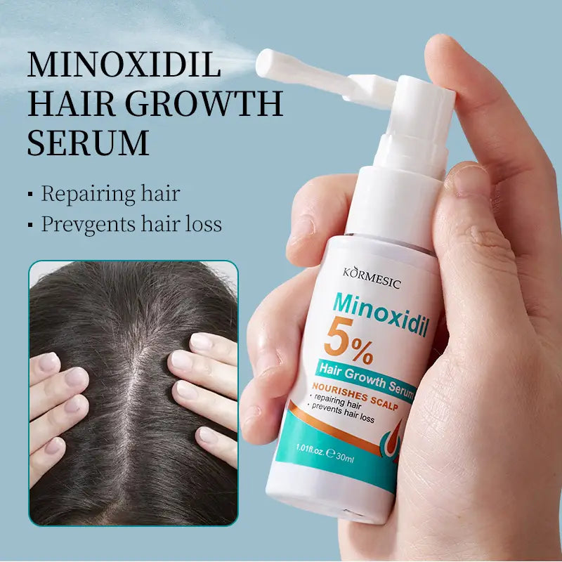 Acondicionador de crecimiento del cabello minoxidil del 5% kormesico con agente cromogénico